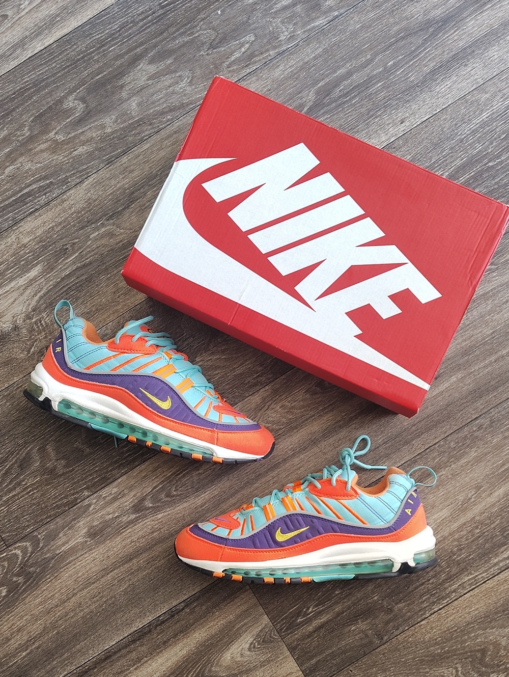 Retro Nike Air Max 98 Teal/Orange/Purple